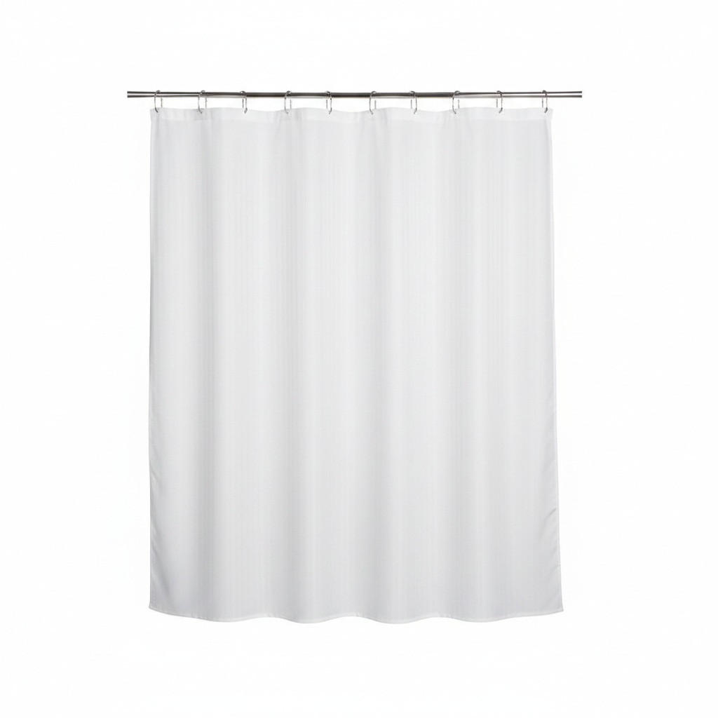 DUSCHVORHANG BIO 120/200 cm  - Weiß, Basics, Kunststoff (120/200cm) - Spirella