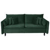 SCHLAFSOFA Velours Grün  - Schwarz/Grün, Design, Holz/Kunststoff (220/96/102cm) - MID.YOU