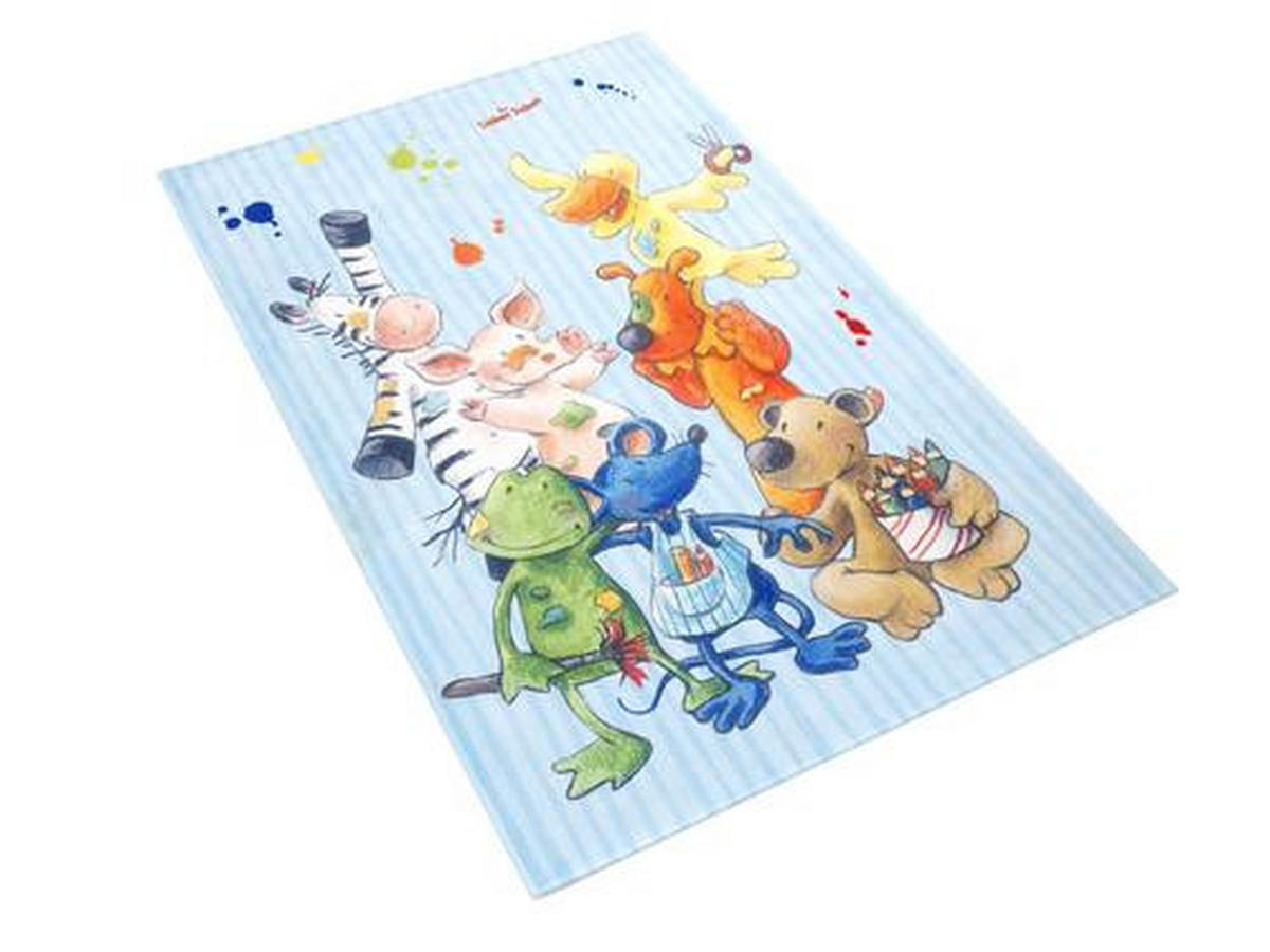 KINDERTEPPICH 80/150 cm Die Lieben Sieben  - Multicolor/Hellblau, Trend, Kunststoff/Textil (80/150cm)