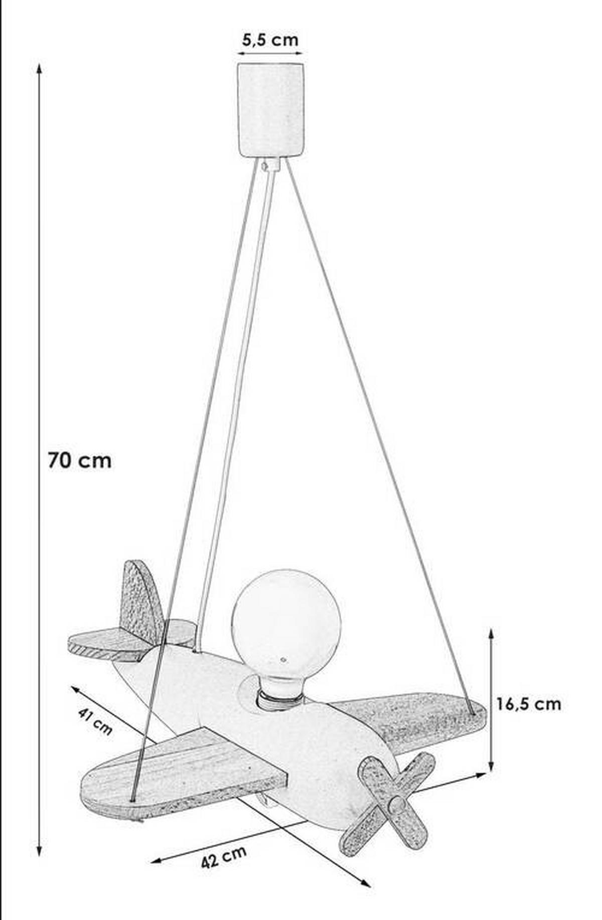 KINDERHÄNGELEUCHTE 42/41/75 cm   - Naturfarben/Grau, Basics, Holz (42/41/75cm)
