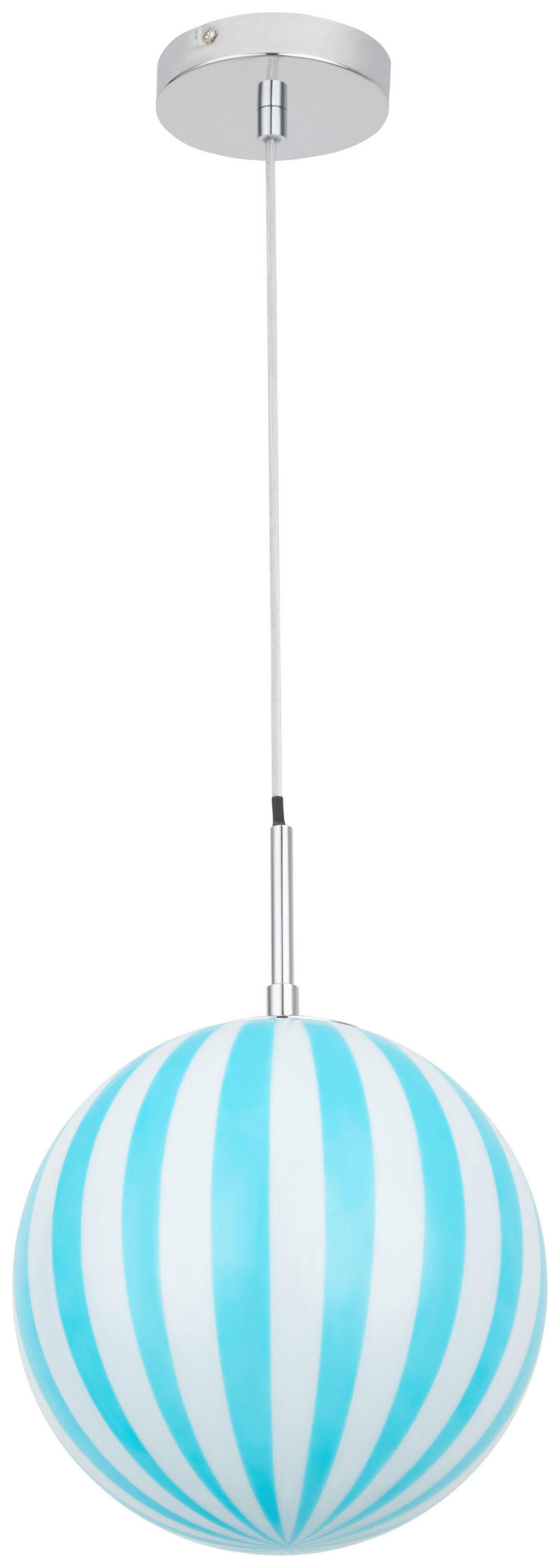 HÄNGELEUCHTE 25/120 cm  - Blau/Weiß, Design, Glas/Metall (25/120cm) - Collet's Monde