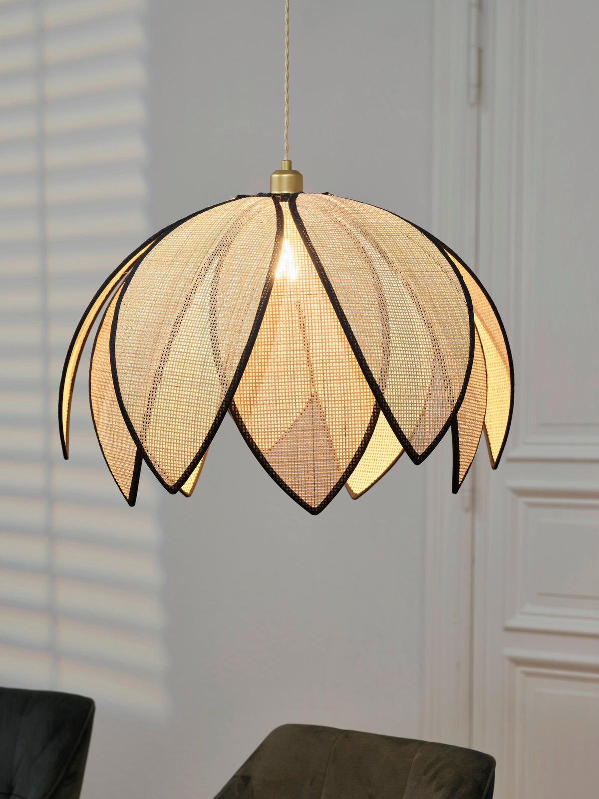 HÄNGELEUCHTE 67/146,5 cm  - Beige, Basics, Holz/Metall (67/146,5cm) - Osram