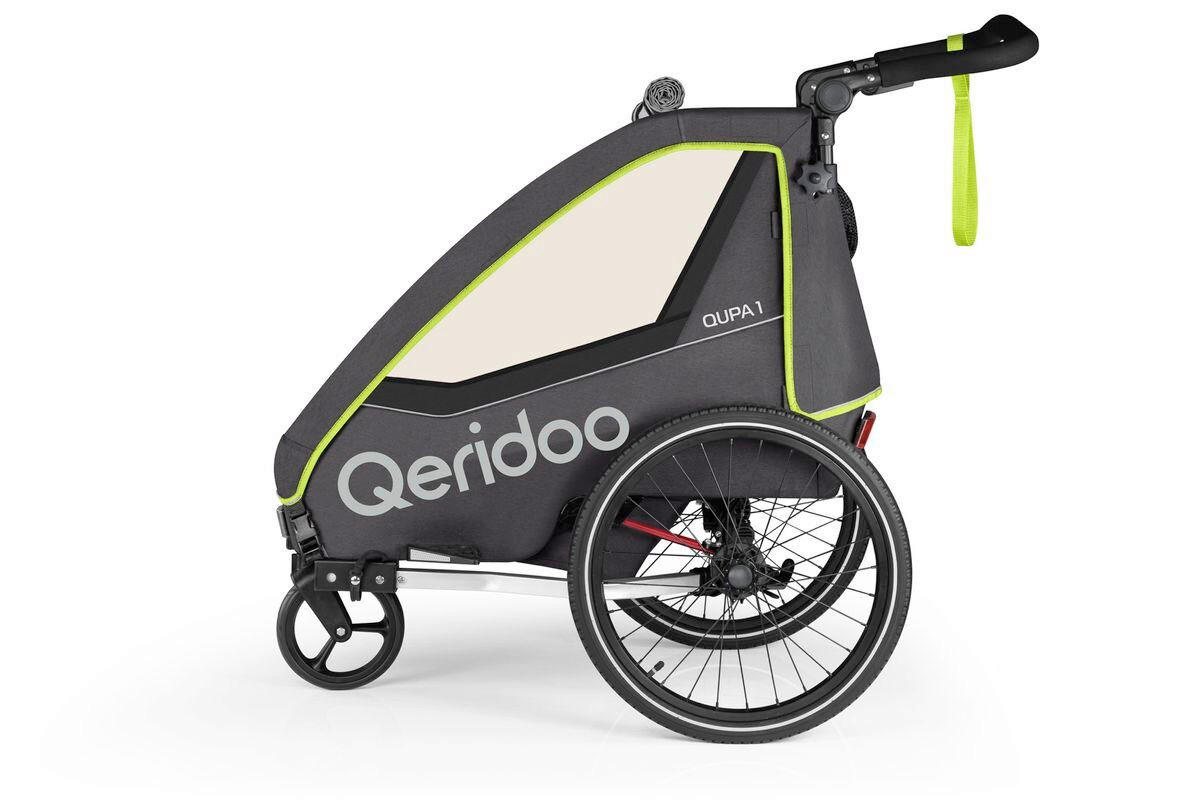 FAHRRADANHÄNGER   Qupa 1  - Limette, Basics, Kunststoff/Metall (112/67/106cm)