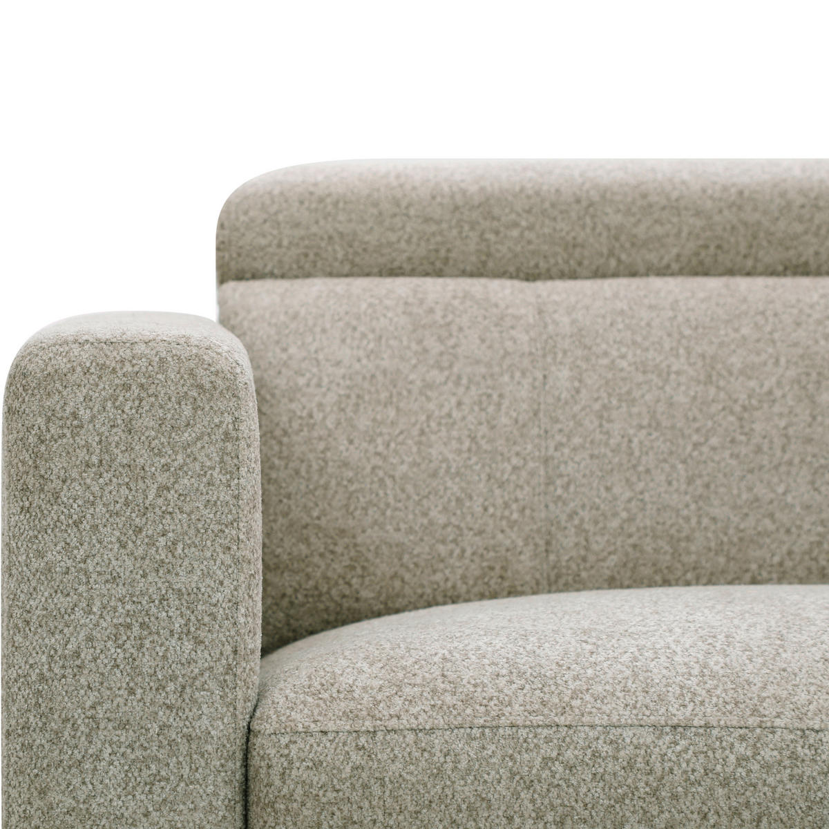 ECKSOFA Beigebraun Chenille  - Chromfarben/Beigebraun, Design, Textil/Metall (218/173cm) - Carryhome