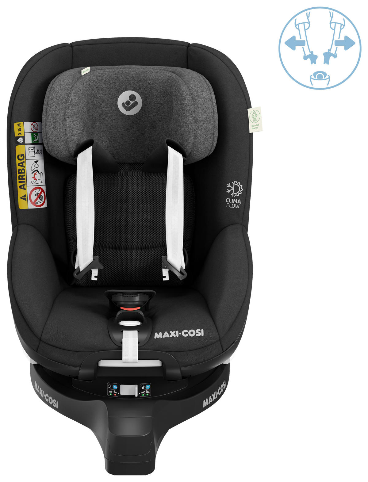 AUTO-SEDIŠTE ZA DECU  Mica Pro Eco  - crna, Osnovno, tekstil/metal (44,2/64,8/68,3cm) - Maxi-Cosi