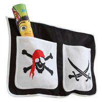 BETTTASCHE - Schwarz/Weiß, KONVENTIONELL, Textil (56/32/2cm) - MID.YOU