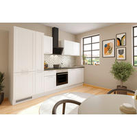 KÜCHENBLOCK 310 cm   in Weiß  - Chromfarben/Anthrazit, Design, Holzwerkstoff/Metall (310cm) - MID.YOU