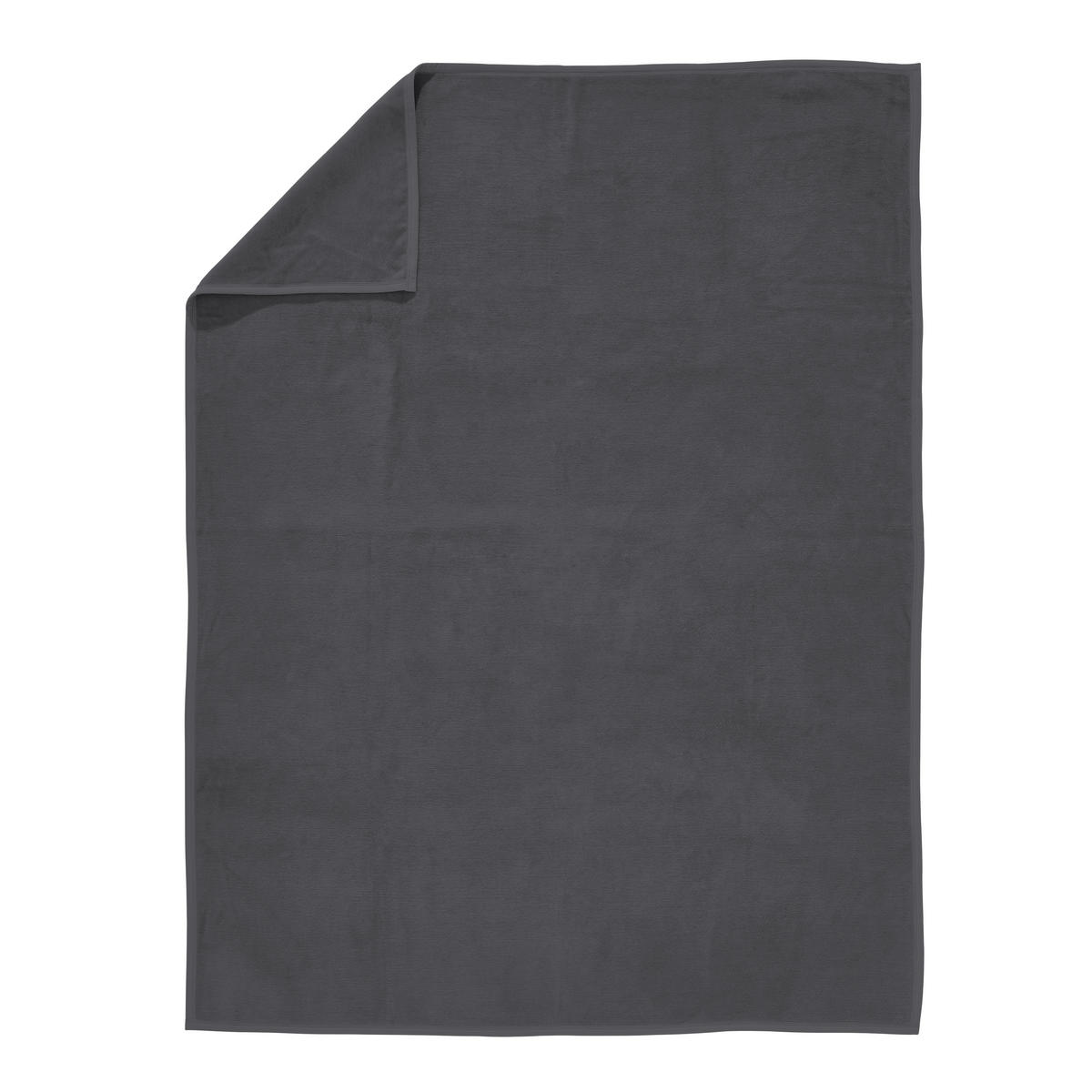 PLÉD, bavlna, 150/200 cm - tmavě šedá, Basics, textil (150/200cm) - Novel