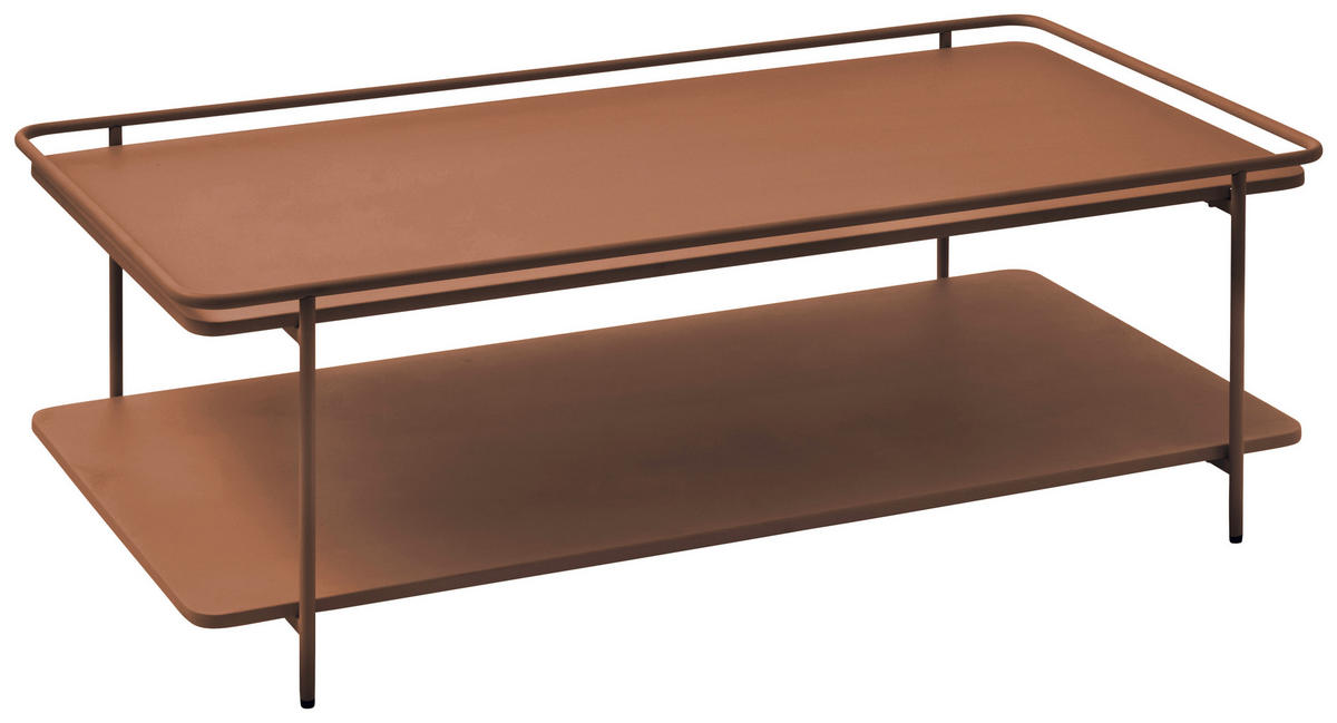 COUCHTISCH 110/55/34 cm rechteckig Terracotta  - Terracotta, Basics, Metall (110/55/34cm) - Xora