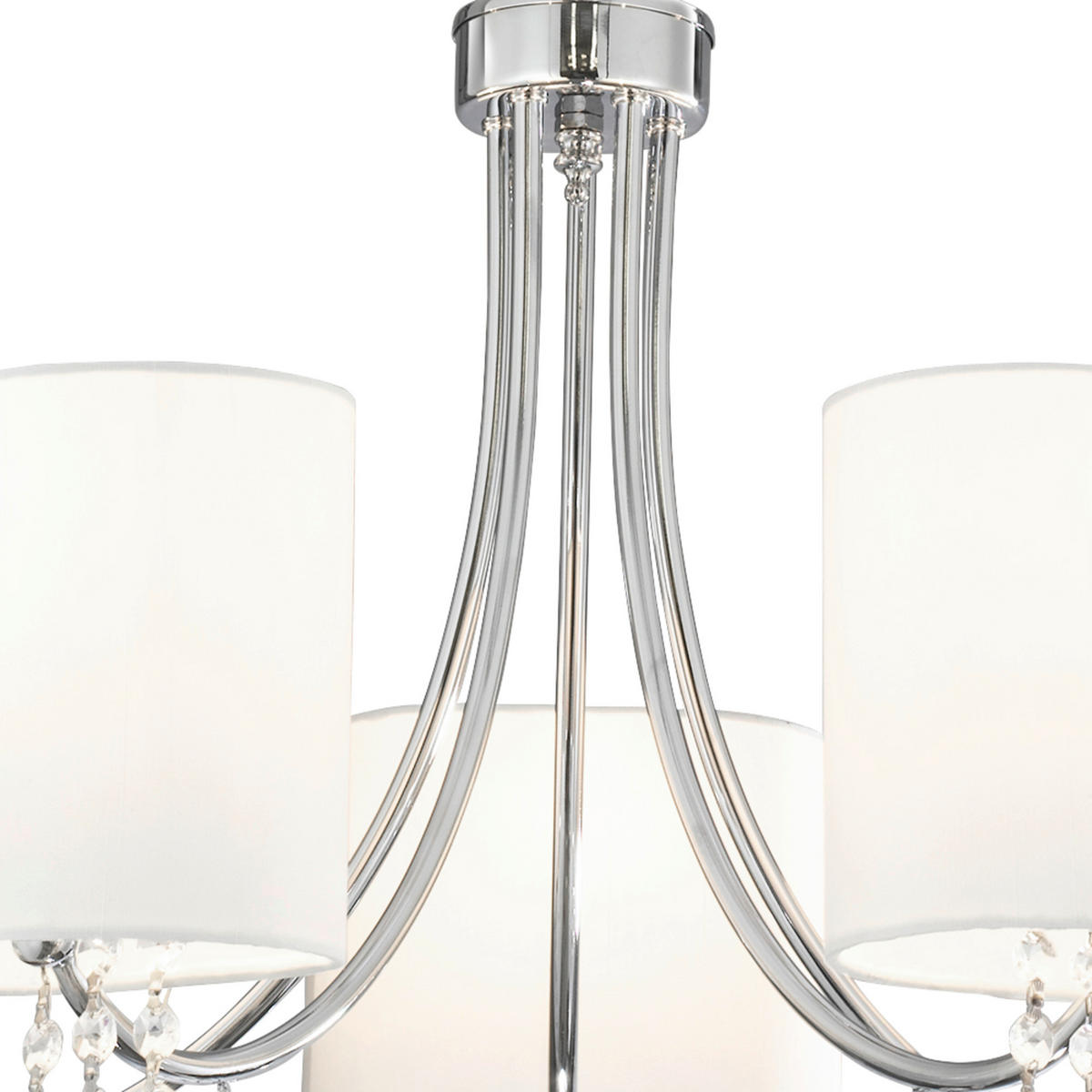 LUSTER  64/106 cm      Nina  - bijela/boje kroma, Design, staklo/metal (64/106cm)