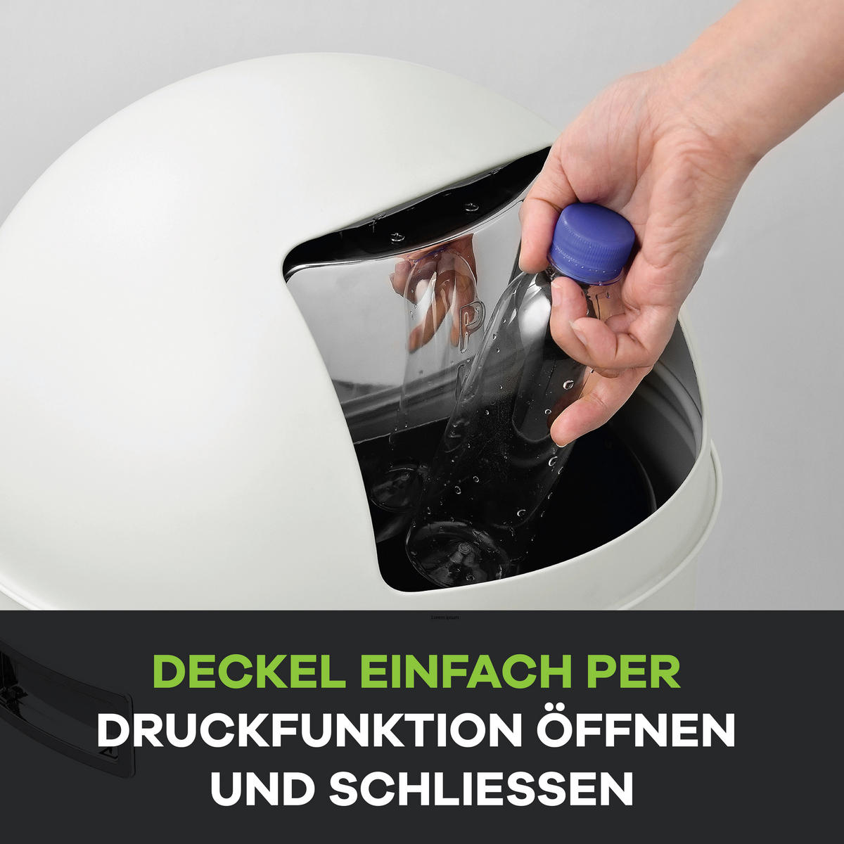 ABFALLEIMER 50 L  - Beige, KONVENTIONELL, Metall (34/74cm) - P & B