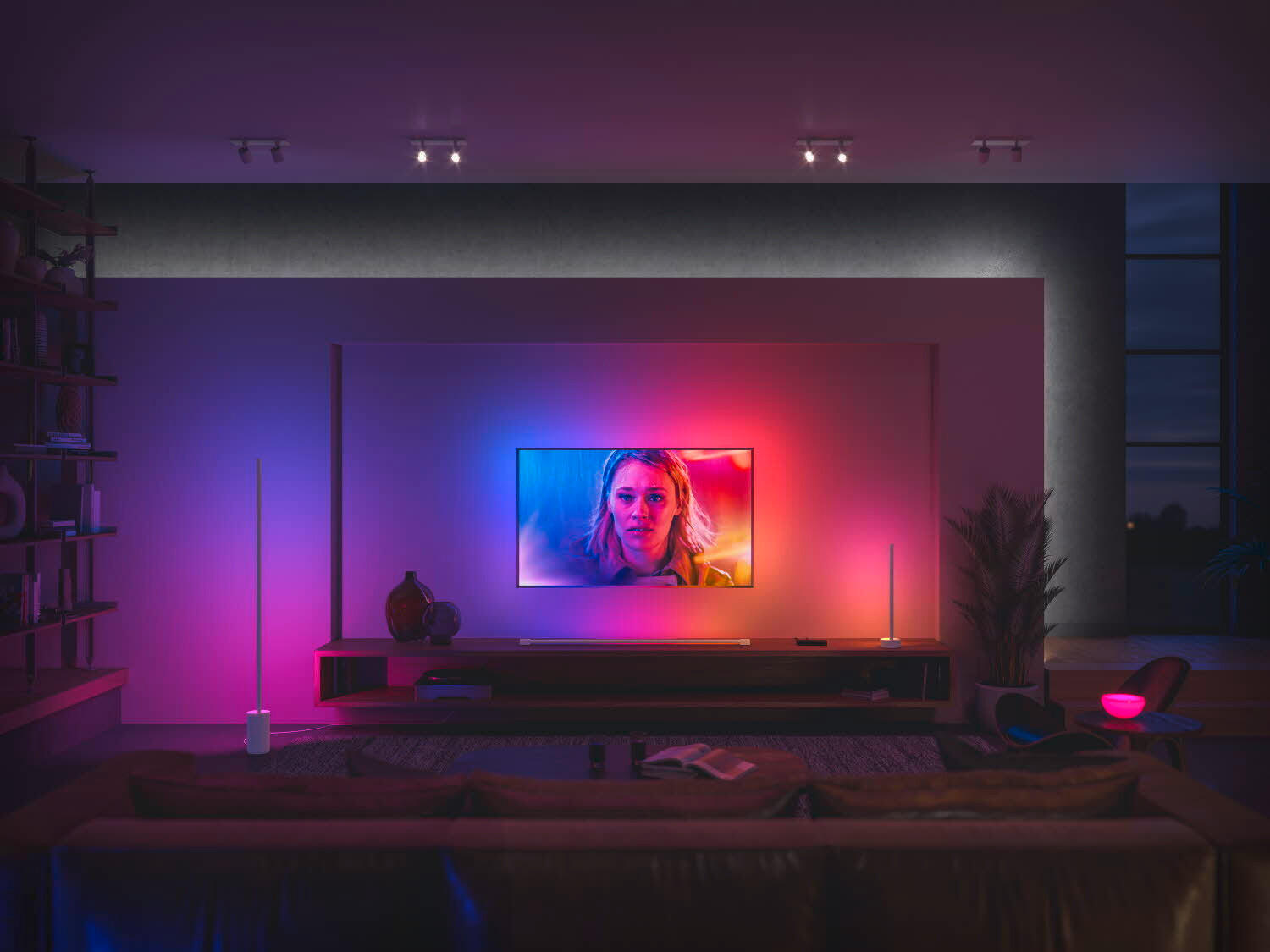 LED-STEHLEUCHTE - Weiss, Design, Metall (11/55.3cm) - Philips HUE