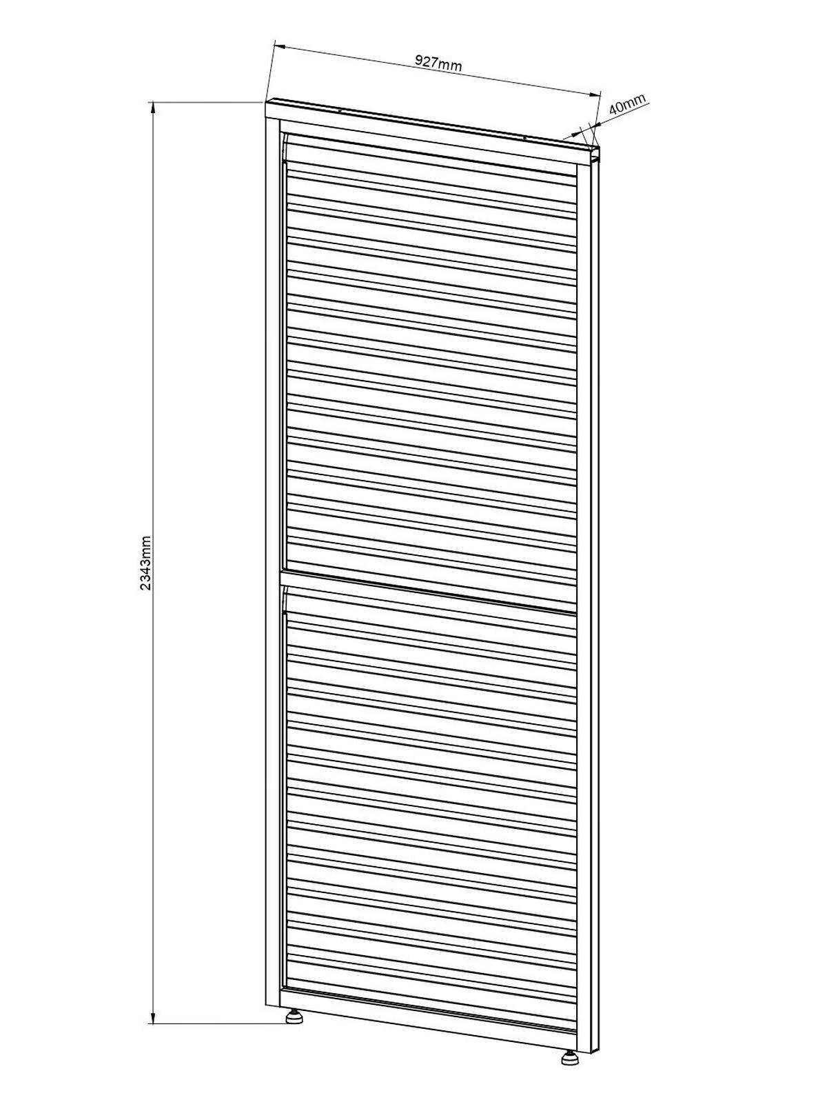 PERGOLA-SEITENTEIL 92,5/234/4 cm   - Anthrazit, Basics, Metall (92,5/234/4cm) - Gardenson