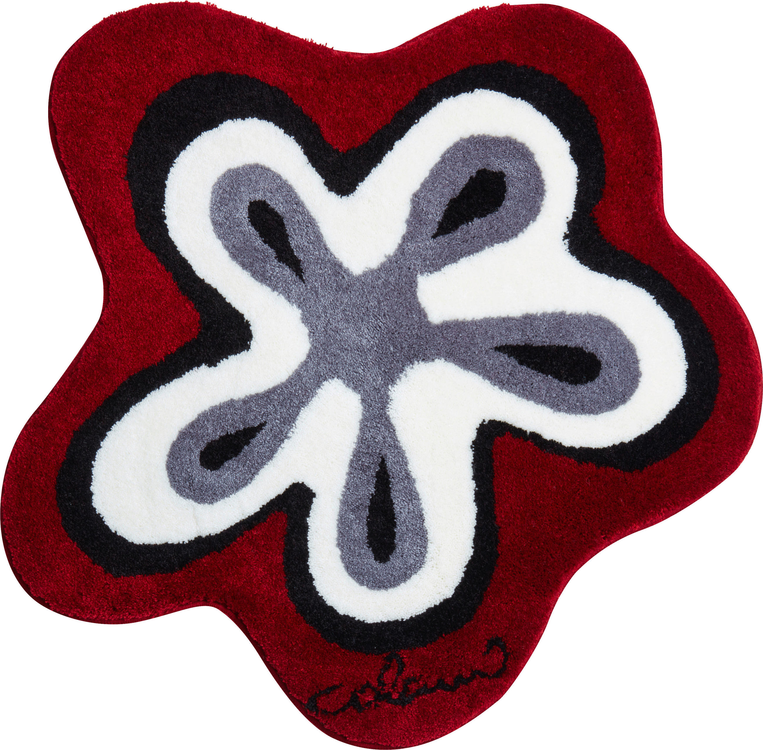 BADTEPPICH Colani 1 Rot 80 cm  - Rot, Basics, Kunststoff/Textil (80cm) - Grund