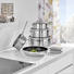 Kochtopfset - Klar/Edelstahlfarben, Basics, Glas/Kunststoff - Homeware Profession.