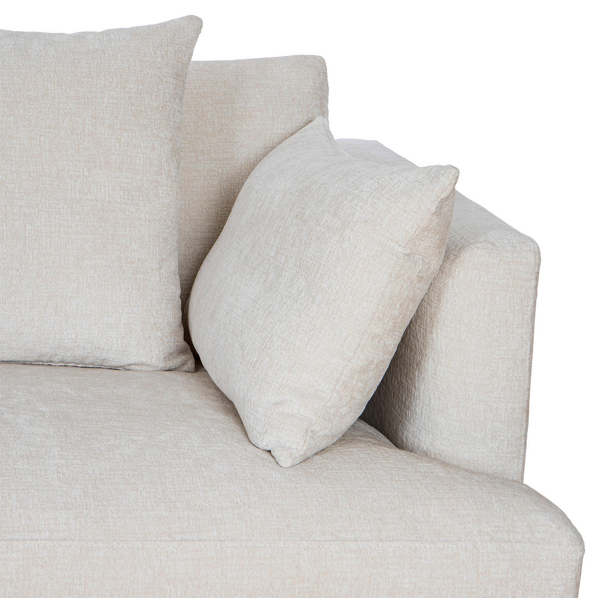 SOFFA i cremefärgad, svart  - svart/cremefärgad, Basics, metall/trä (340/85/100/165cm) - Johann Jakob