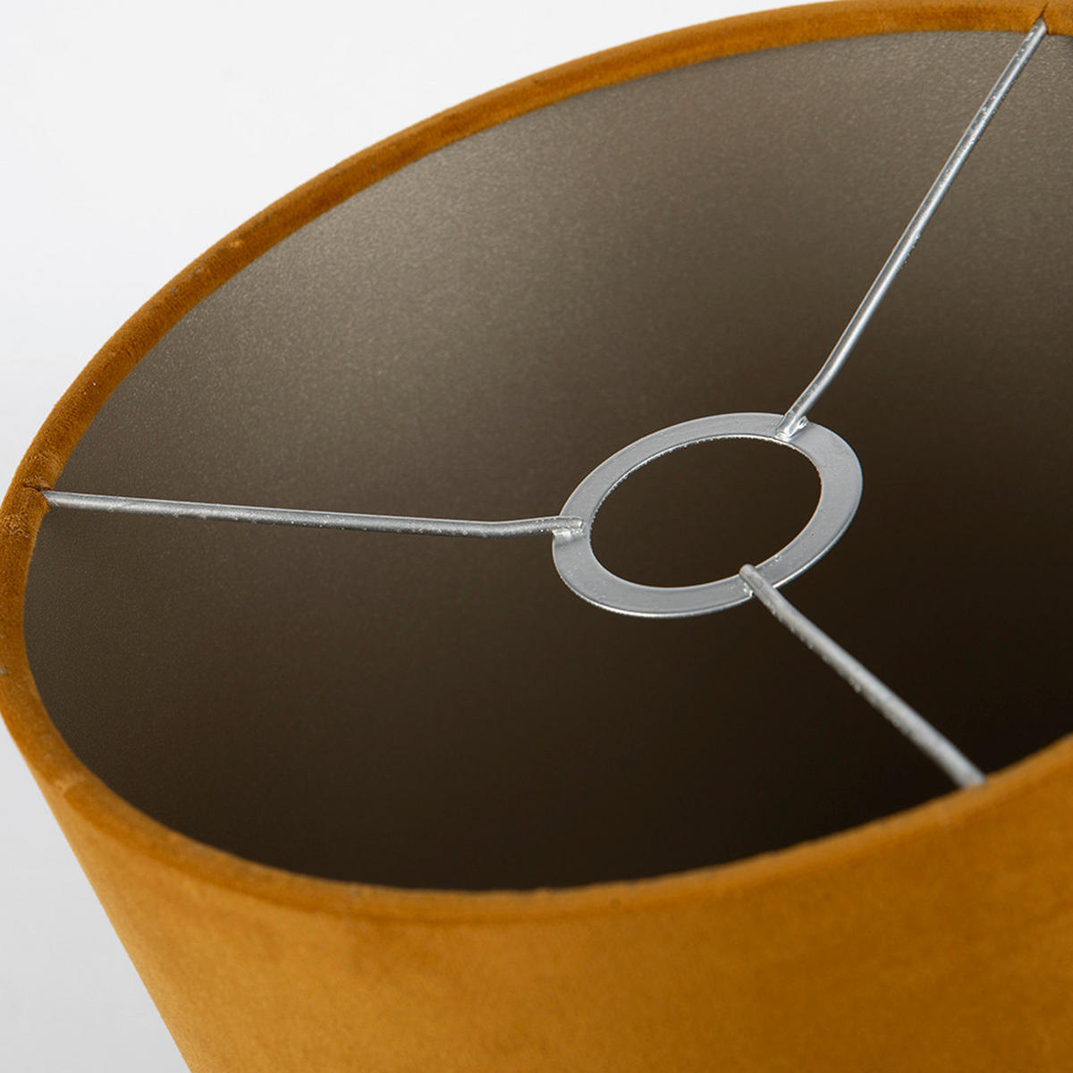 LEUCHTENSCHIRM Velour 20/18 cm  - Bernsteinfarben, Basics, Textil/Metall (20/18cm)