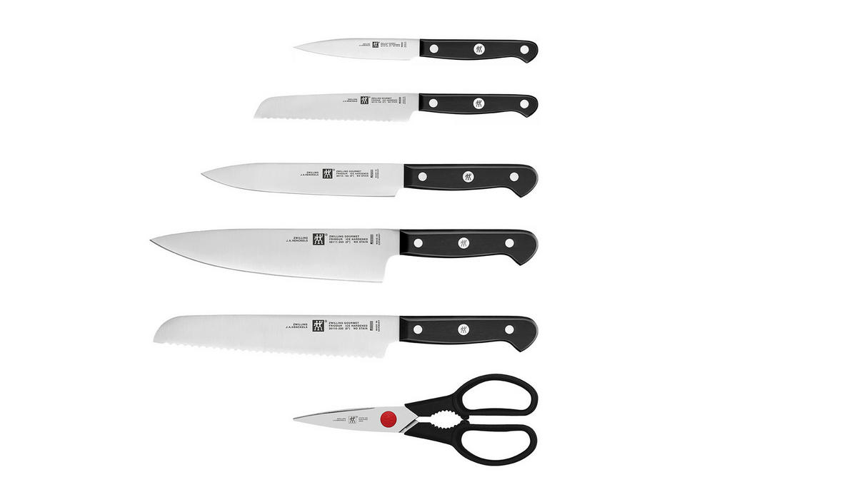 MESSERBLOCK ZWILLING GOURMET 7-teilig  - Eschefarben, Basics, Metall - Zwilling