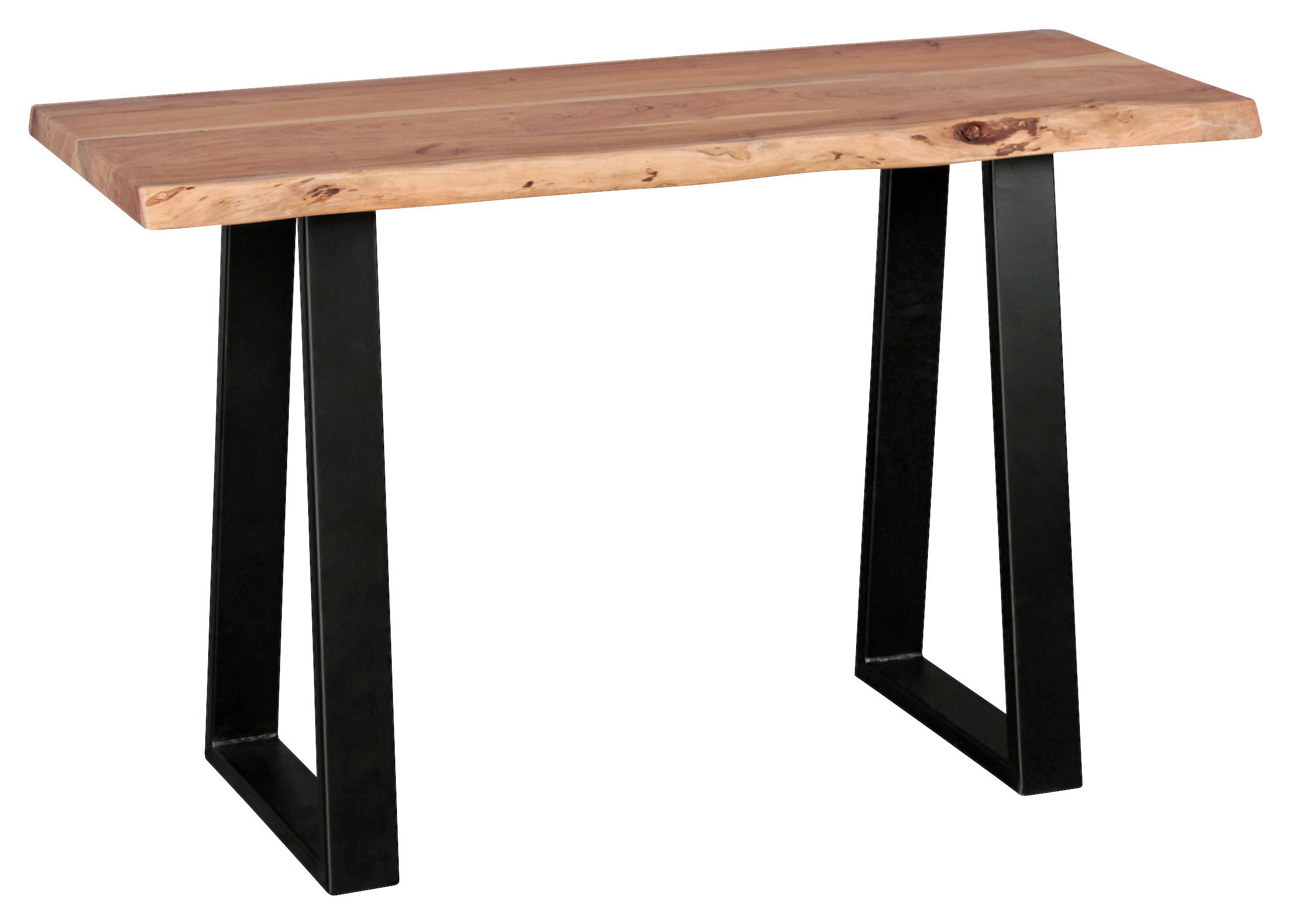KONSOLENTISCH in Holz 120/45/75 cm    - Schwarz/Akaziefarben, Design, Holz/Metall (120/45/75cm) - MID.YOU