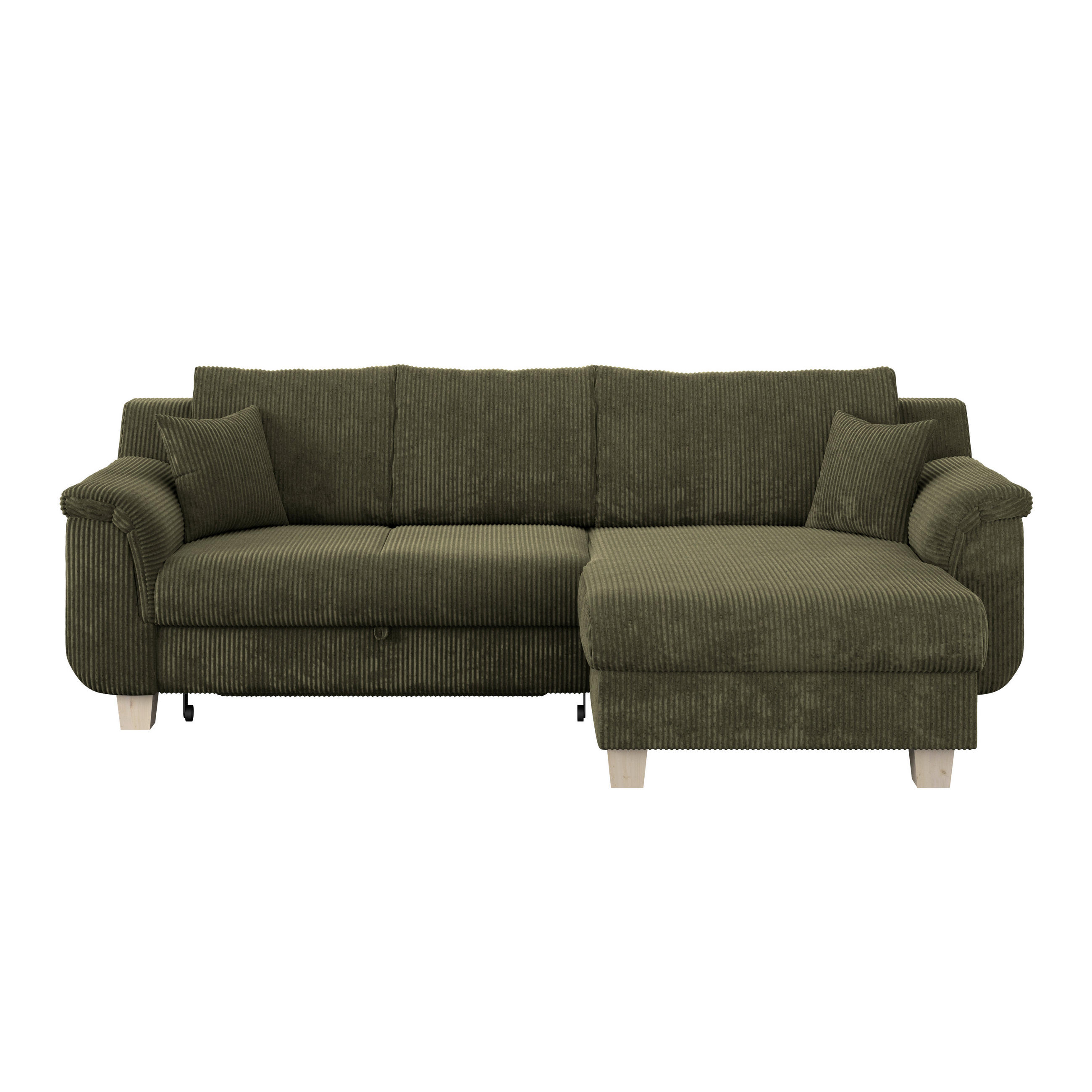 Ecksofa Mit Schlaffunktion & Bettkasten Alex Grün