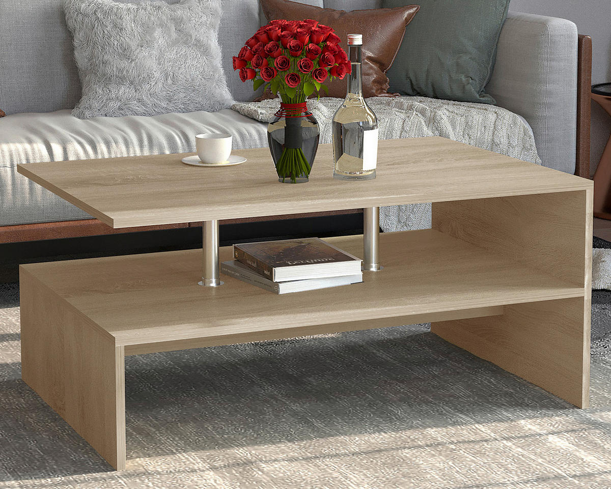 COUCHTISCH in Holzwerkstoff 90/60/42 cm  - Sonoma Eiche, Design, Holzwerkstoff (90/60/42cm) - MID.YOU