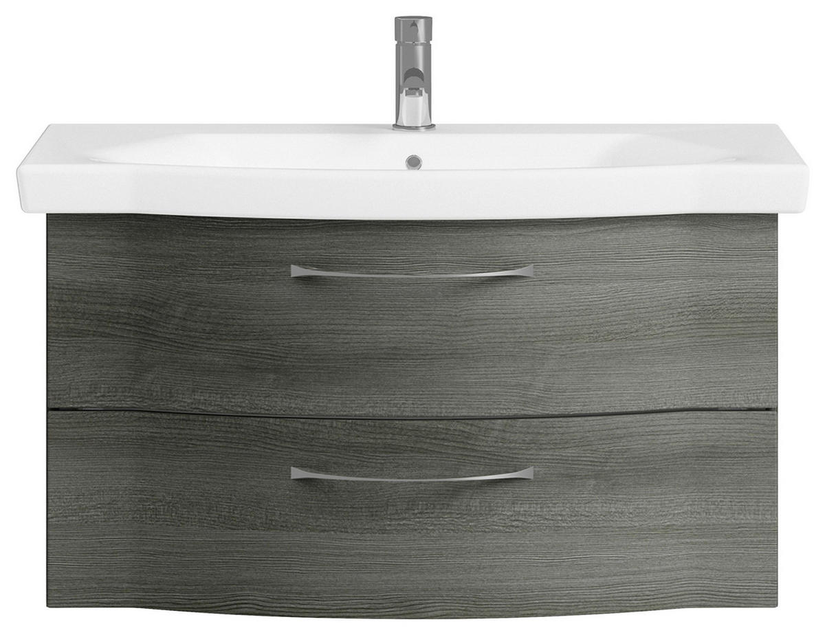 WASCHTISCHKOMBI 97 cm  - Chromfarben/Graphitfarben, KONVENTIONELL, Keramik/Holzwerkstoff (97cm) - Pelipal