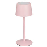 STOLNÍ LAMPA NA BATERIE, 9/22 cm  - růžová, Basics, kov (9/22cm) - Novel