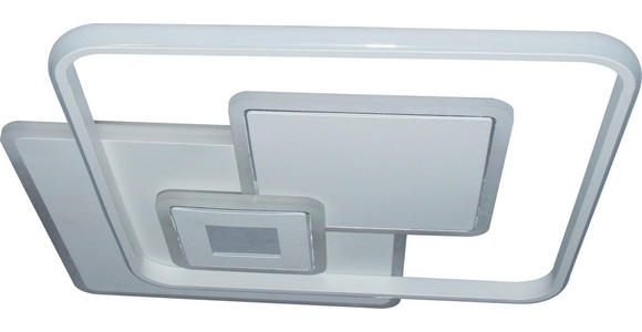 LED-DECKENLEUCHTE 50,3/50,3/6 cm - Weiß, Trend, Kunststoff/Metall (50,3/50,3/6cm) - Novel