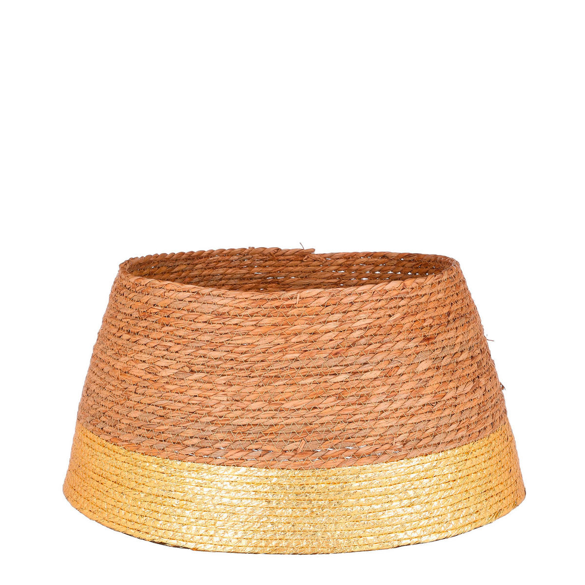 DEČKA K VÁNOČNÍMU STROMEČKU  - barvy zlata, Basics, přírodní materiály (50/50/26cm)
