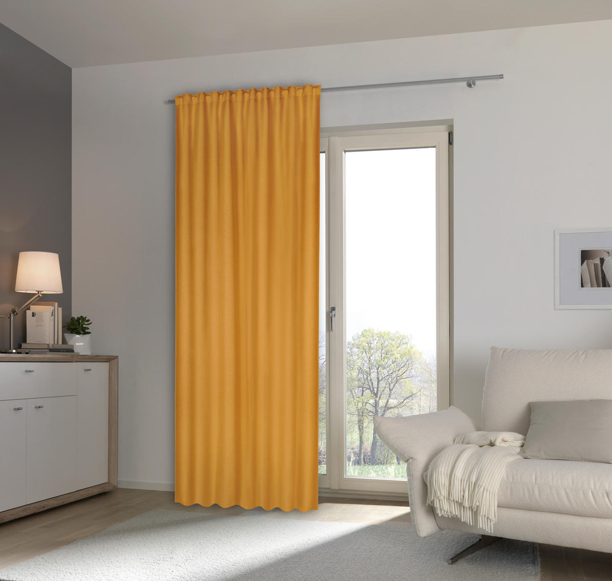 VERDUNKELUNGSVORHANG Verdunkelung  - Currygelb/Gelb, KONVENTIONELL, Textil (140/300cm) - Esposa