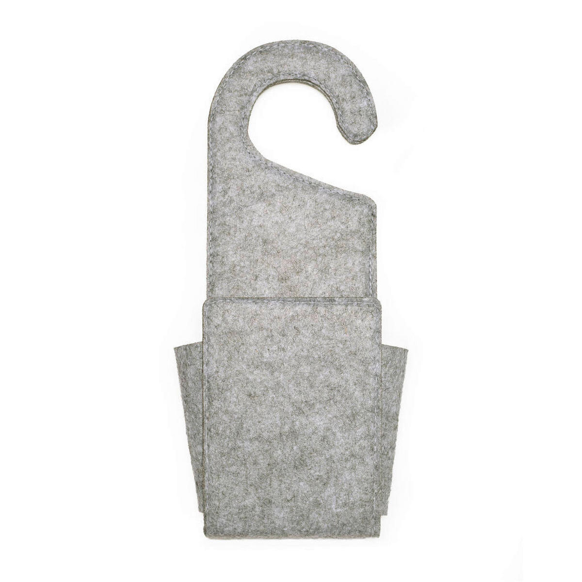 VISEČI SHRANJEVALNIK - siva, Basics, umetna masa/tekstil (3/29/10cm) - Kikkerland