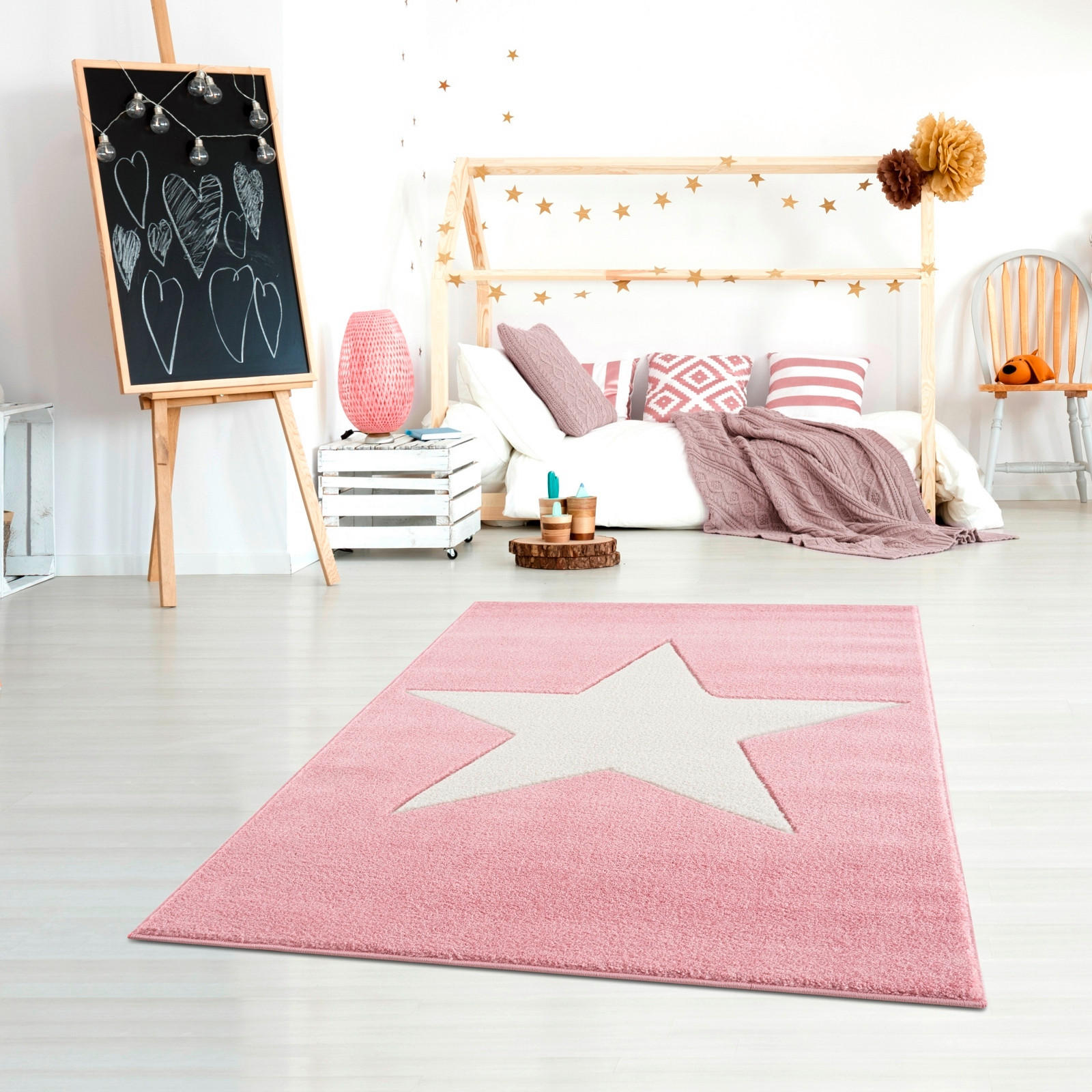 KINDERTEPPICH 110/170 cm Happy Rugs  - Rosa, Basics, Textil (110/170cm)