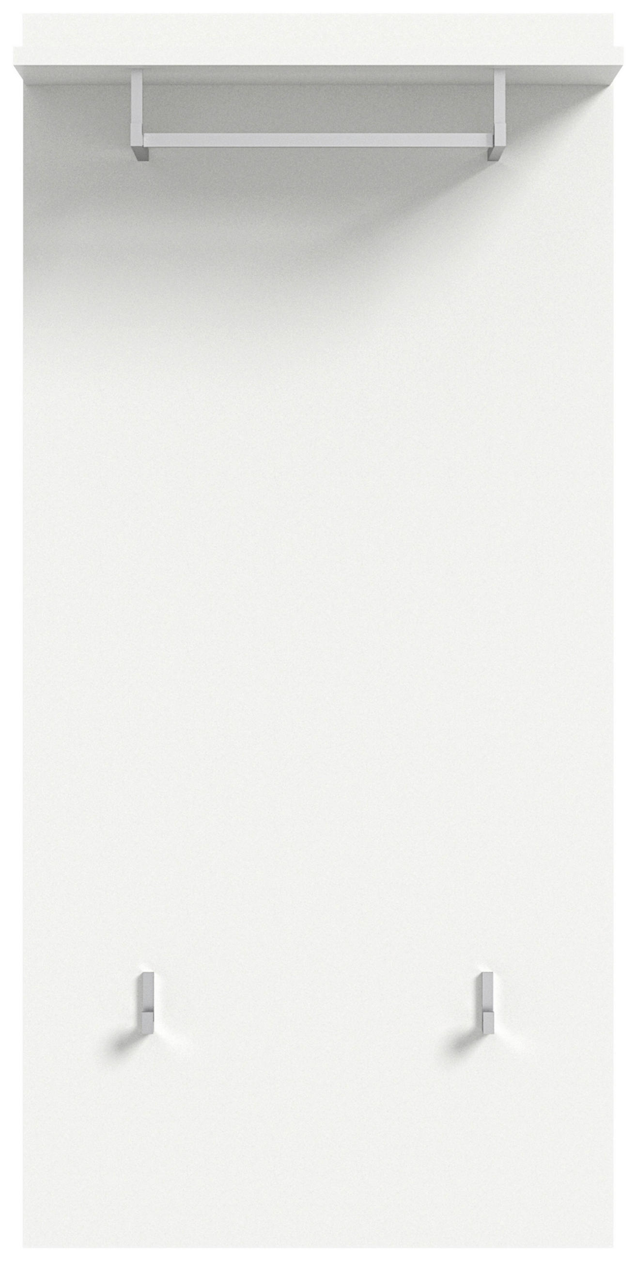 Thumbnail - Xora Garderobenpaneel Prego, Weiß, Weiß Hochglanz, Holzwerkstoff, 55x114x27 cm, FSC Mix, Hutablage, Kleiderstange, Garde...