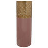 BODENVASE 20 cm  - Goldfarben/Rosa, Trend, Metall (20/60cm) - Kayoom