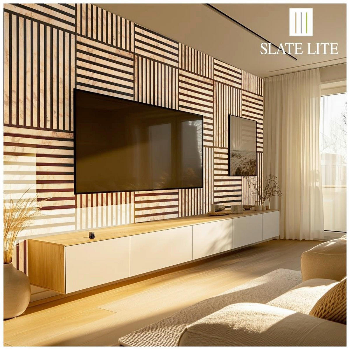 AKUSTIKPANEEL 60/60 cm  - Dunkelgrau/Beige, Basics, Holz/Kunststoff (60/60cm)