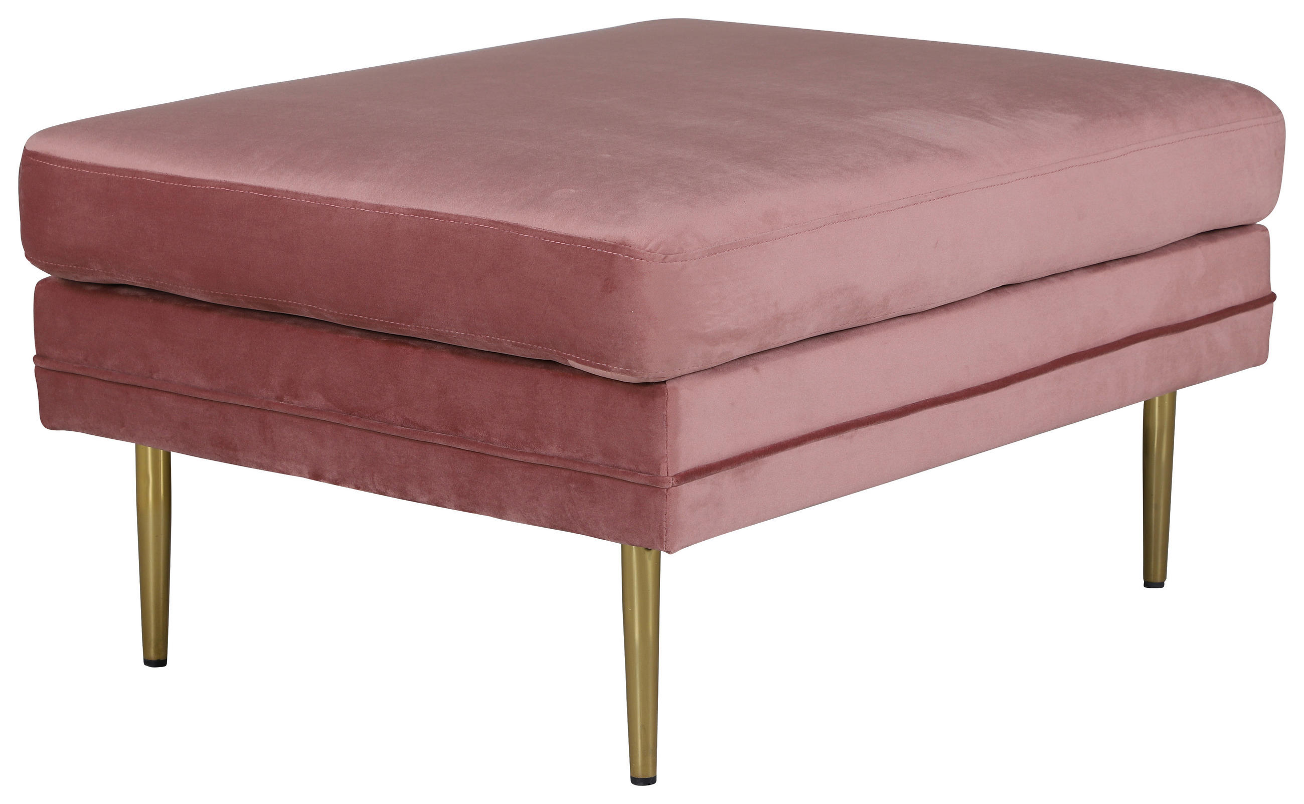HOCKER Goldfarben, Pink  - Pink/Goldfarben, Design, Kunststoff/Textil (90/49/70cm) - Livetastic