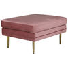 HOCKER in Metall, Textil Goldfarben, Pink  - Pink/Goldfarben, Design, Kunststoff/Textil (90/49/70cm) - Livetastic