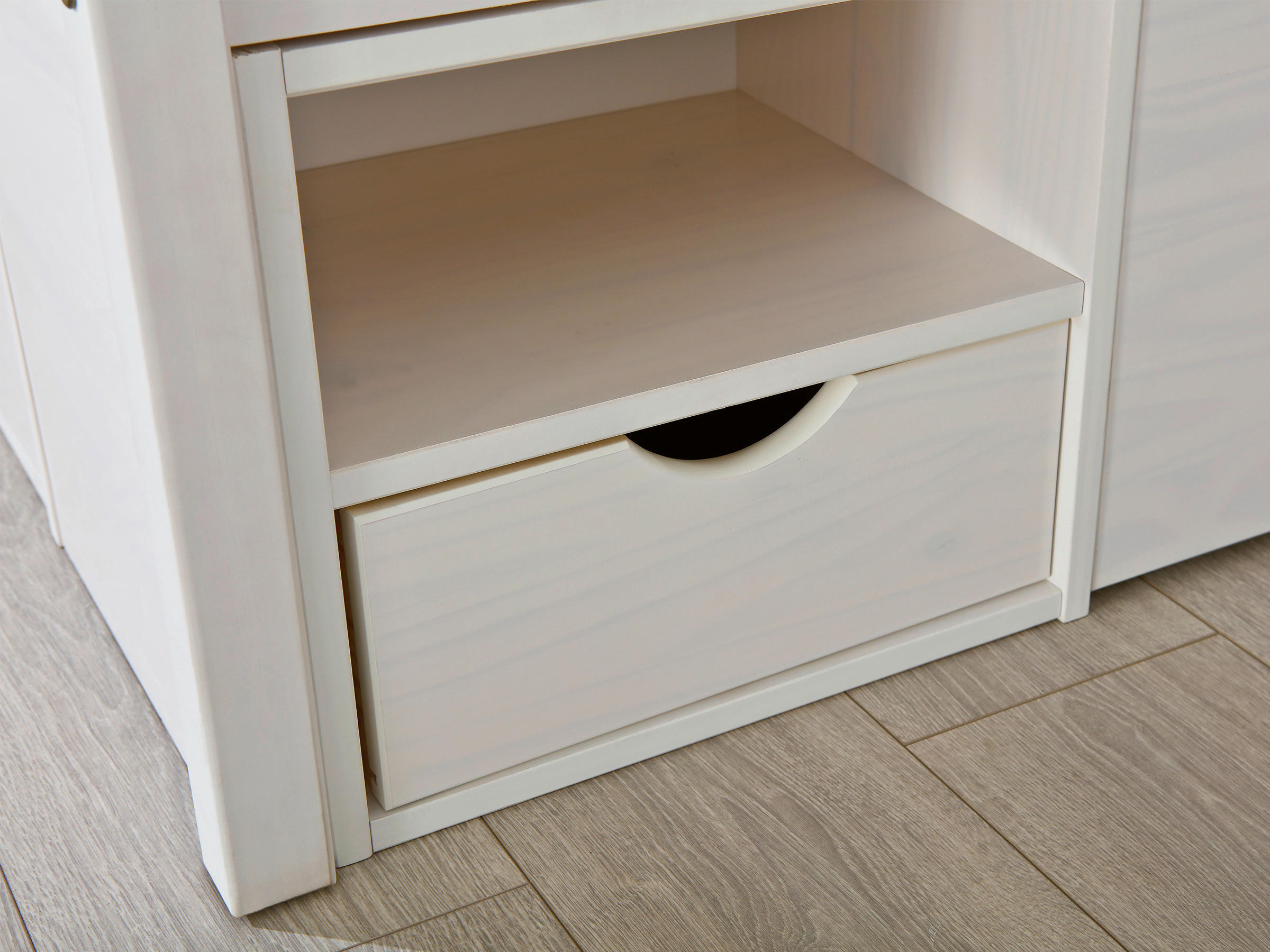 STAURAUMBETT 180/200 cm  in Weiß  - Weiß, KONVENTIONELL (180/200cm) - MID.YOU