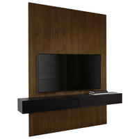 WOHNWAND  in Schwarz 183,2/233,3/39,6 cm  - Schwarz, Design, Holzwerkstoff (183,2/233,3/39,6cm) - Invivus