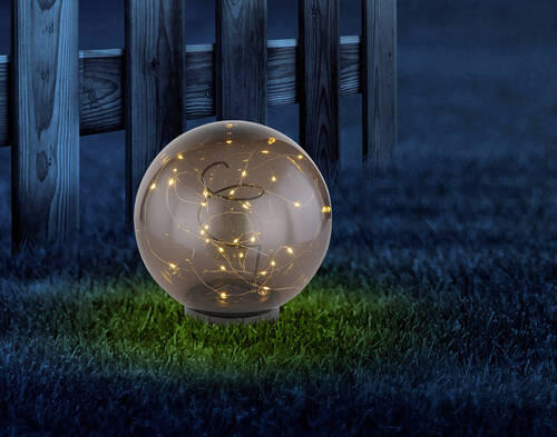 SOLARLEUCHTE 20/30 cm   - Grau, Basics, Kunststoff (20/30cm) - Globo