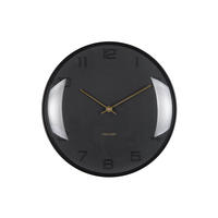 WANDUHR Schwarz  - Schwarz, Basics, Metall (30.5cm) - Karlsson