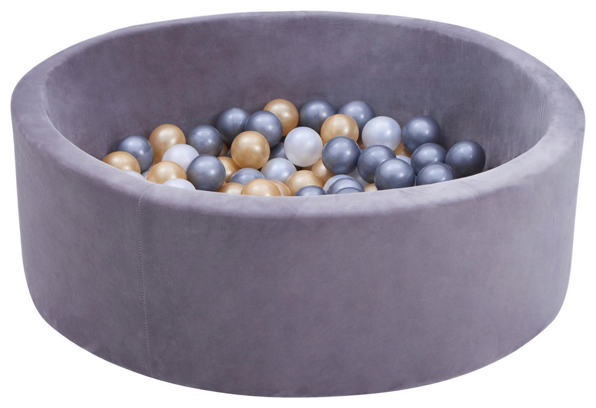 BÄLLEBAD - Grau, KONVENTIONELL, Kunststoff/Textil (90/30/90cm) - Ambia Garden