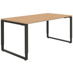 SCHREIBTISCH 160/80/68-82 cm  in Anthrazit, Hickory  - Anthrazit/Hickory, Design, Holzwerkstoff/Metall (160/80/68-82cm) - Moderano