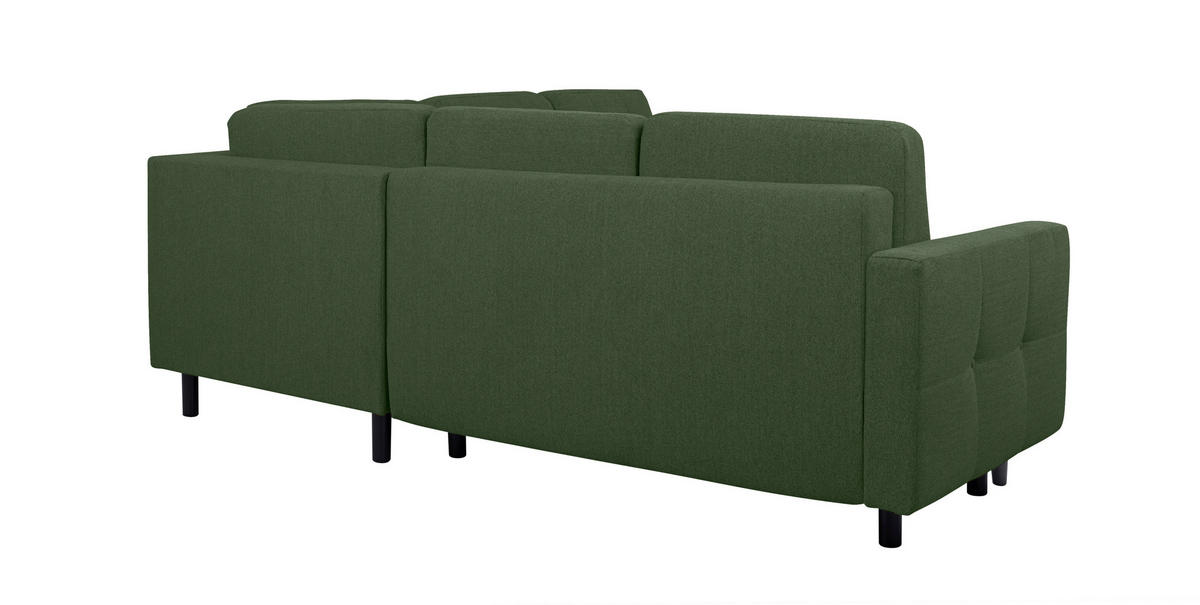 ECKSOFA in Grün  - Buchefarben/Grün, Design, Holz/Textil (242/242cm) - MID.YOU