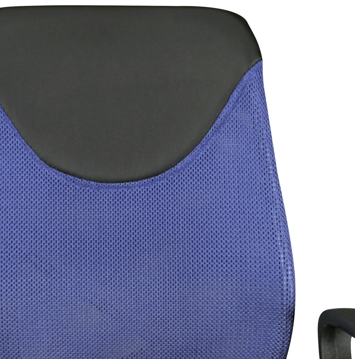 JUGENDDREHSTUHL Lederlook, Netz Blau  - Blau/Chromfarben, MODERN, Kunststoff/Metall (60/105/60cm) - MID.YOU