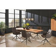 ESSTISCH in Holz, Metall 220/100/76 cm - Edelstahlfarben/Naturfarben, LIFESTYLE, Holz/Metall (220/100/76cm) - Landscape