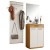 GARDEROBE 3-teilig  in 145/195/37 cm  - Eichefarben/Weiß, Design, Holz/Holzwerkstoff (145/195/37cm)