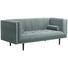 SOFA in Textil Hellgrau - Dunkelbraun/Hellgrau, Design, Holz/Textil (200/80/87cm) - Carryhome SOFA in Textil Hellgrau - Dunkelbraun/Hellgrau, Design, Holz/Textil (200/80/87cm) - Carryhome