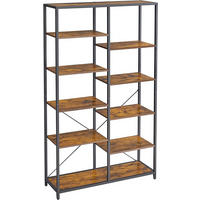 REGAL Braun, Schwarz  - Schwarz/Braun, Basics, Holzwerkstoff/Metall (100/170/30cm) - Boxxx