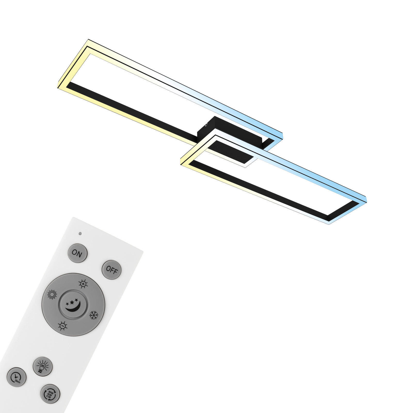 LED PLAFONJERA  - crna, Osnovno, metal/plastika (120/28/8cm)